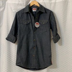 Wrangler- Indigo Denim Slim Fit Shirt NWT